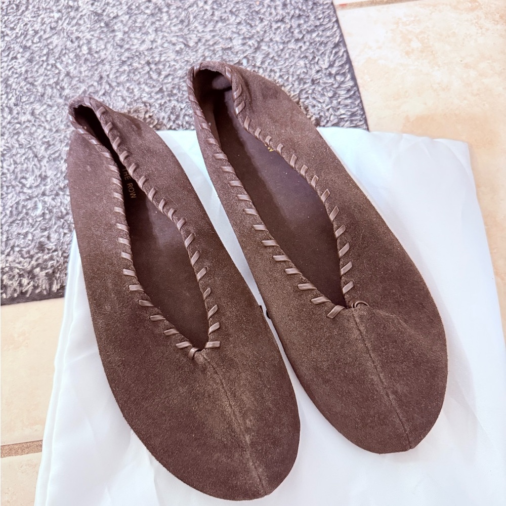 Brown Suede Women's Ballet Flats size 37